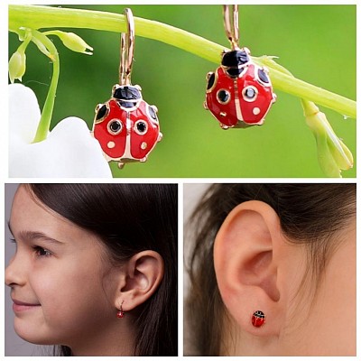 Orecchini da bambina in oro 18 kt ,-30% di sconto