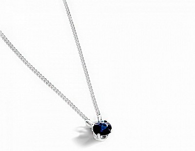Pendente in oro 18kt con zaffiro ,-50% di sconto