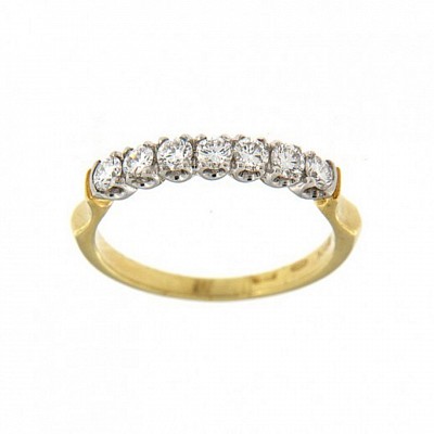 -30% di sconto,fedina in oro 18 kt con diamanti