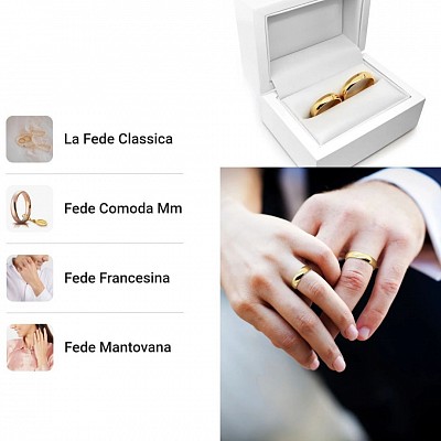 Fedine in oro 18 kt ,-30% di sconto