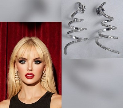 Orecchini in oro 18kt con diamanti,-30% di sconto