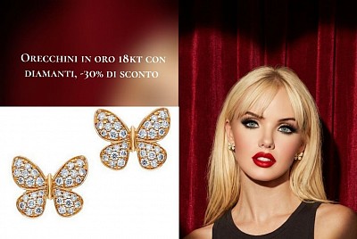 oro 18kt  con diamanti,-30% di sconto