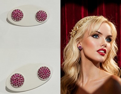 Oro 18 kt con  rubini e diamanti ,-50% di sconto