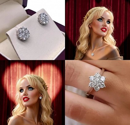 Parure Margherita  in oro 18kt con diamanti ,-30% di sconto