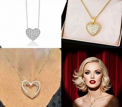 Cuori in oro 18kt con diamanti,-30% di sconto