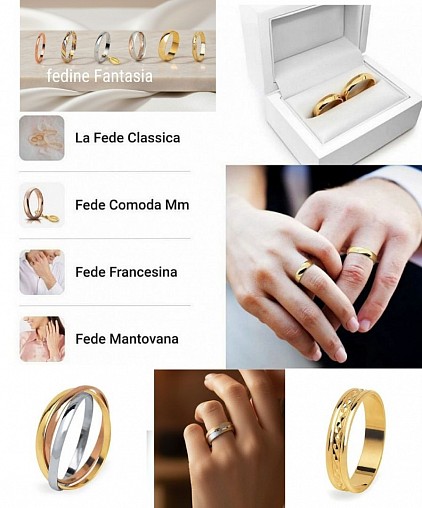 Fedine in oro 18 kt,-30% di sconto