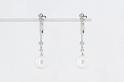 Oro 18 kt con  perle e diamanti,-30% di sconto