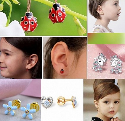 Orecchini da bambina in oro 18kt
