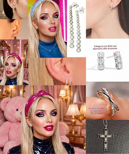 Oro 18kt con diamanti ,-30% di sconto